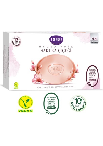 Hydro Pure Sakura Çiçeği 9 Adet Sabun 3X450 gr fırsatları