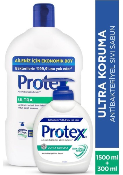 Antibakteriyel Sıvı Sabun 1500 Ml + 300 Ml