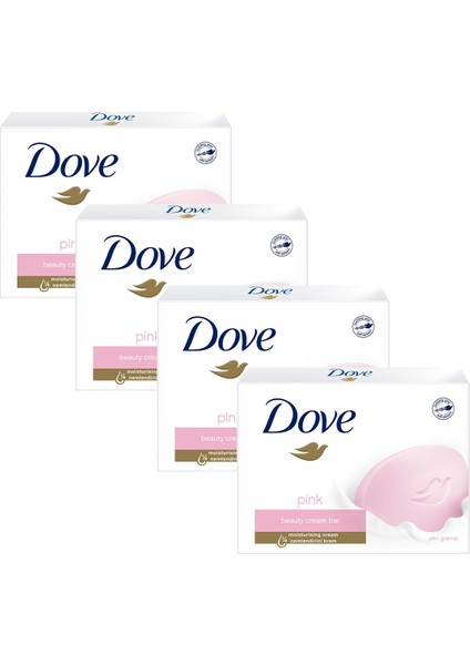 Beauty Cream Bar Katı Güzellik Sabunu Pink Nemlendirici Etkili 90 G X4 Adet