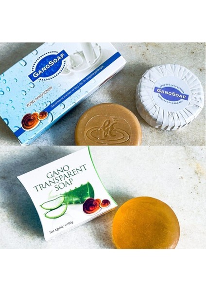 Transparent Sabun + Ganoderma Mantar ve Keçi Sütü Sabun 3X100GR