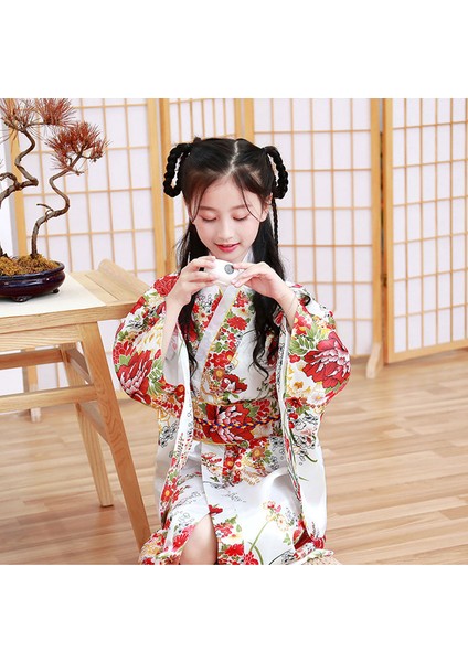 Japon Tarzı Kız Geleneksel Ao Dai Yukata Kimono (Yurt Dışından)