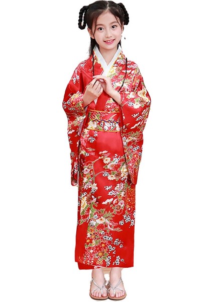 Japon Tarzı Kız Geleneksel Ao Dai Yukata Kimono (Yurt Dışından)