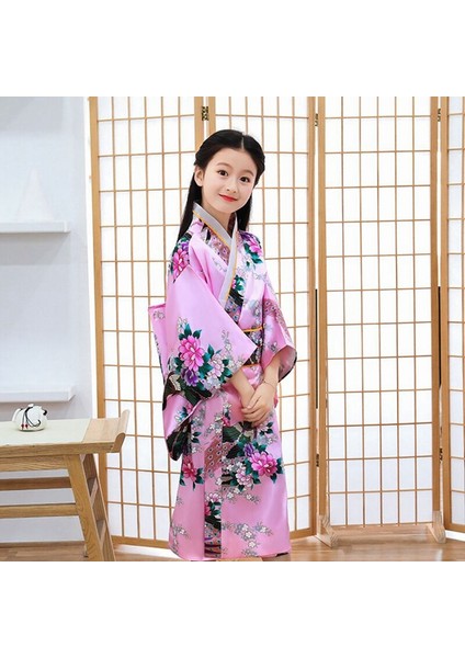 Geleneksel Yukata Kız Çocuk Elbise Kimono (Yurt Dışından)