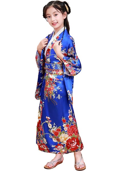 Japon Tarzı Kız Geleneksel Ao Dai Yukata Kimono (Yurt Dışından)