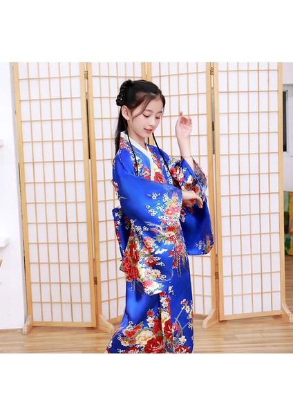 Japon Tarzı Kız Geleneksel Ao Dai Yukata Kimono (Yurt Dışından)