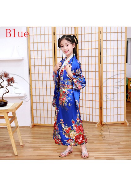 Japon Tarzı Kız Geleneksel Ao Dai Yukata Kimono (Yurt Dışından)