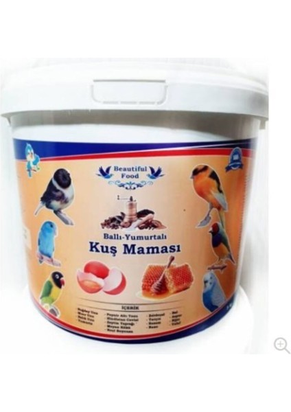 Beatiful Food Beautiful Food Ballı Yumurtalı Kuş Maması Kuş Yemi 5 Kg. Beautiful Food Ballı
