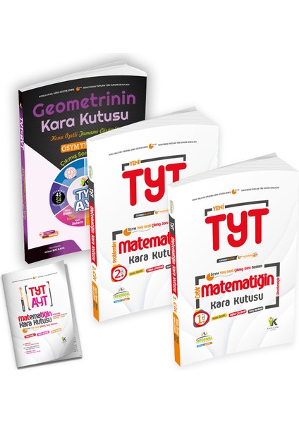 YKS TYT Matematiğin Kara Kutusu 1. ve 2. Cilt ve Geometrinin Kara Kutusu 3lü Çıkmış Sor Bankası Set