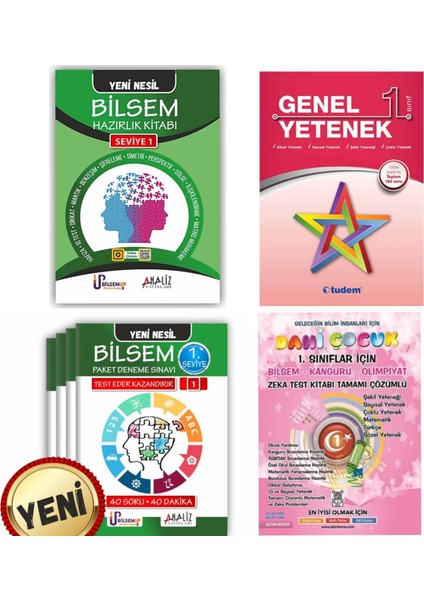 Tudem Yayınları 1. Sınıf Bilsem Hazırlık Anlatım Soru Bankası Bilsem Deneme Seti Kazandıran Bilsem Süper Set
