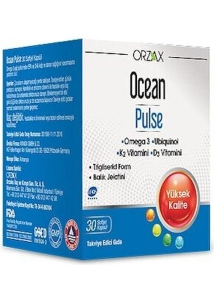 Ocean Pulse Balık Yağı 30 Kapsül