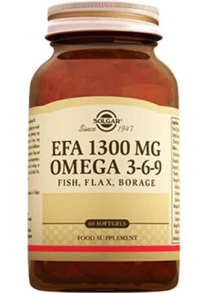 Omega 3-6-9 Efa 1300 Mg 60 Kapsül