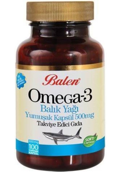 Omega 3 Omega3 Omega-3 Balık Yağı Fish Oil 100KAPSÜL X650M