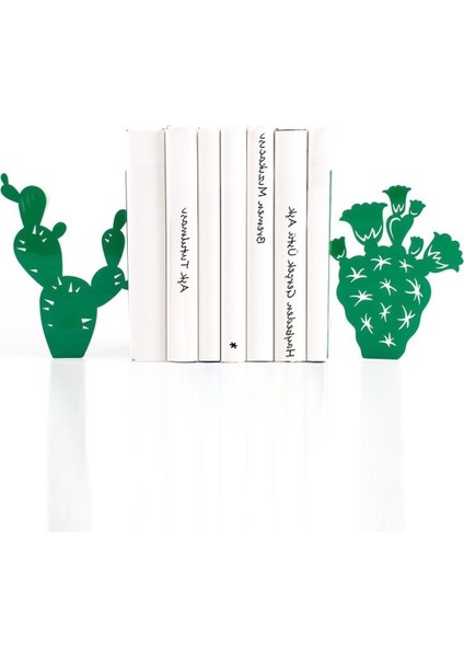 Kaktüs Kitap Tutucu Metal 2'li Takım