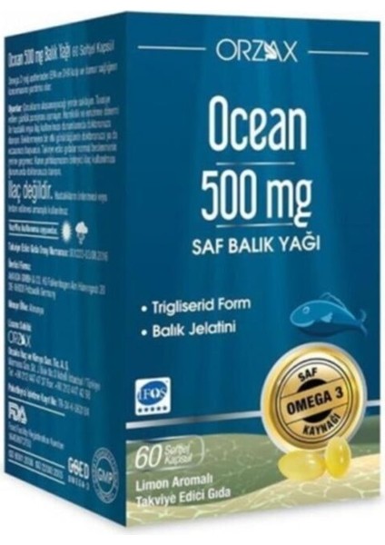 Ocean Ocean 500 Mg 60 Kapsül Balık Yağı