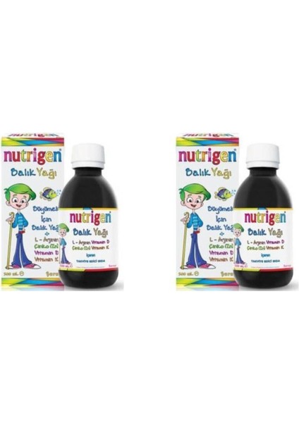 Nutrigen Balık Yağı Şurup 200 Ml. (Portakal) 2'Li Pak