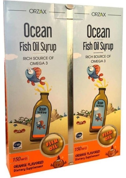 Ocean Portakal Aromalı Balık Yağı Şurubu 2*150 ml