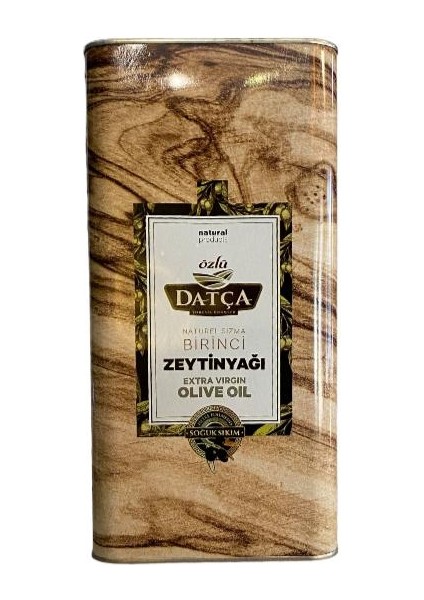 Datça Naturel Birinci Soğuk Sıkım Zeytinyağı Teneke 5 Lt
