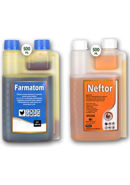 2li Set Kuşlar Için Farmatom Vitamin Neftor Hırıltı Seti (500 Ml) Set