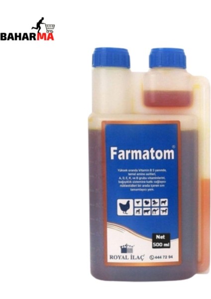 Farmatom Kanatlı Hayvanlar Için Özel Geliştirilmiş Vitamin Ürünü 500 ml