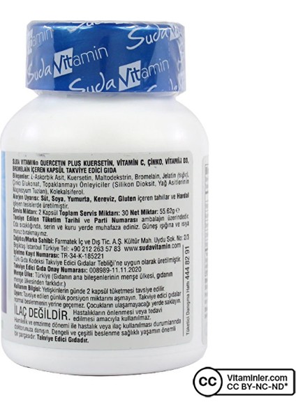 Suda C Quercetin Plus 60 Kapsül