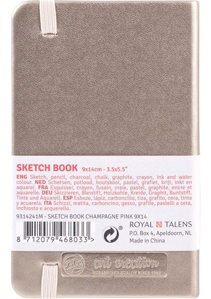 Art Creation Sketchbook Pink Champagne 9X14CM 140GR 80 Yaprak .