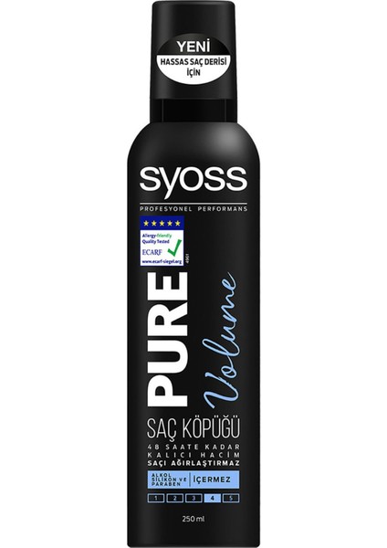 Syoss Pure Volume Saç Köpüğü 250ml