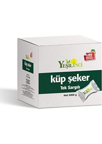 Yeşil Inci Küp Şeker Tek Sargılı 5000 gr