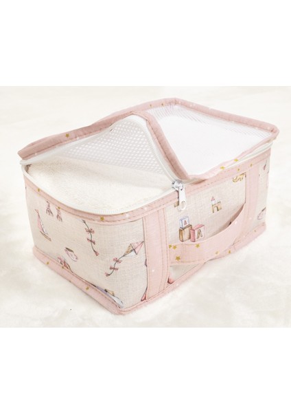 Baby 6 Lı Bavul Organizer Seyahat Çantası Pembe 104485 ( S 2 - Kat 4 )