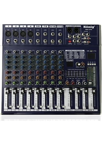 KM-12FX 12 Kanal Deck Mikser