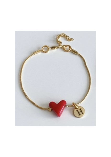 Bileklik Murano Kalp Detaylı