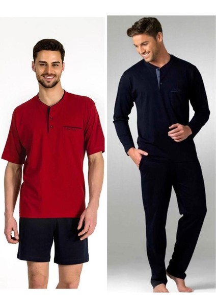 Birolgaye Cevher 4 Lü Erkek Çeyizlik Pijama Takımı