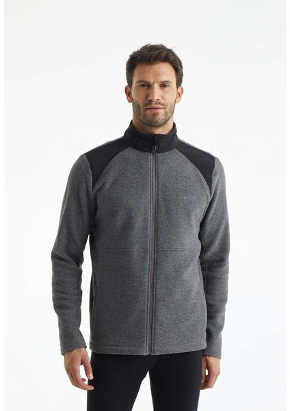 30974 ERKEK FERMUARLI ANTRASİT POLAR THERMAL SWEATSHİRT
