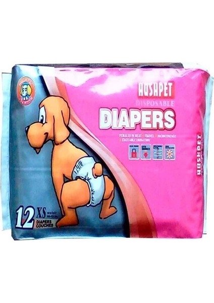 Köpek Alt Tuvalet Bezi 12 Adet Xsmall