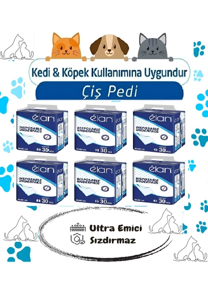 Kedi Köpek Çiş Pedi Ultra Emici 60CMX90CM 180 Adet