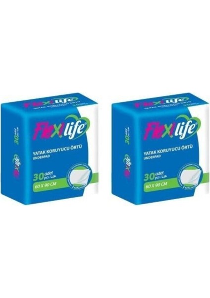 Flexilife Kedi Köpek Çiş Pedi Yatak Koruyucu 60X90CM 30LU 2 Paket 60 Adet