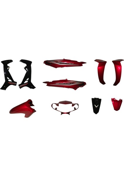 Crypton Uyumlu Kaporta Seti 10 Parça Kırmızı 2010