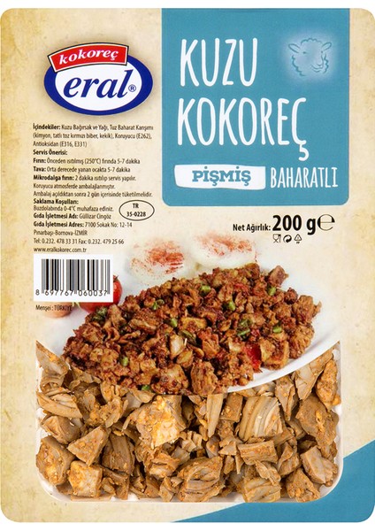 Kuzu Kokoreç Soslu Kuşbaşı 200 G