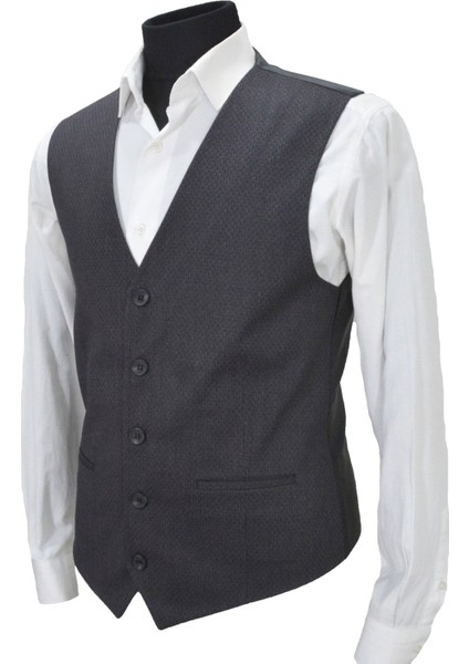 Erkek Yelek V Yaka Siyah Kahve Desenli 50457 modelleri