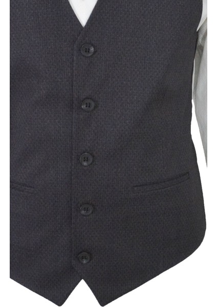 Erkek Yelek V Yaka Siyah Kahve Desenli 50457 fırsatları