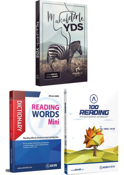 Makalelerle YDS + 100 Reading + Reading Words Mini