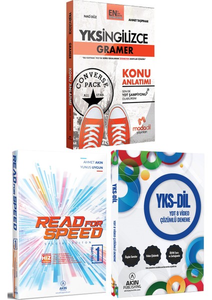 YKS Dil Gramer Konu Anlatımı + YDT Video Çözümlü 8 Deneme + Read For Speed 1