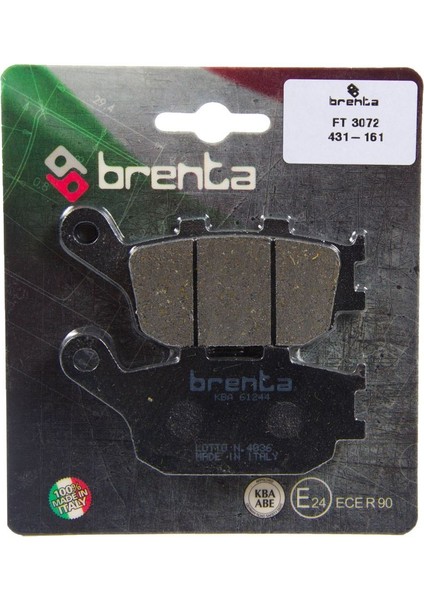 Honda Crf 1000 L Afrıca Twın Arka Disk Brenta Fren Balata ( Made In Italy )