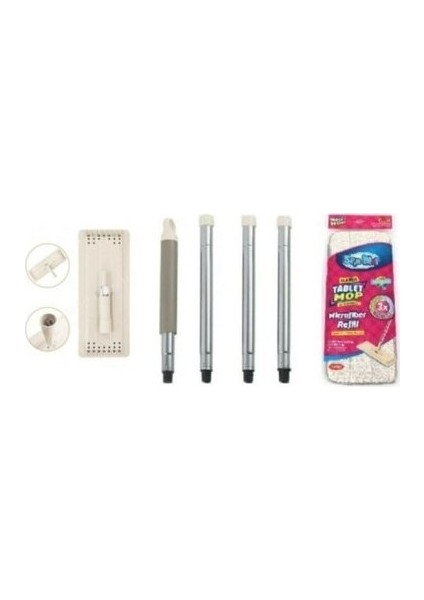 Spin Mop Tablet Mop Palet + Sopa Takımı + Yedek Bez Seti