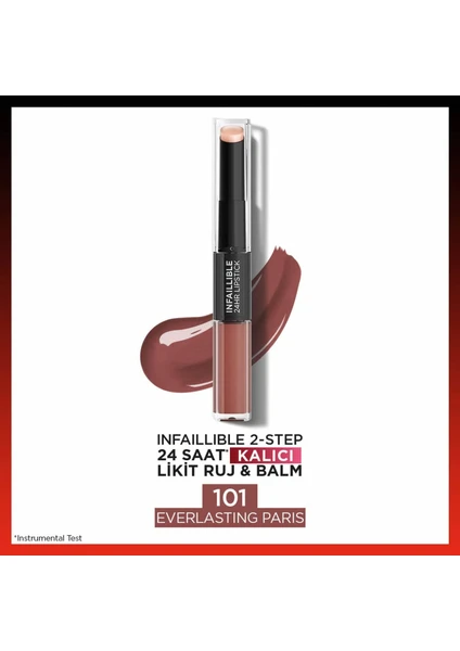 L'oréal Paris Infaillible 2-Step 24 Saat Kalıcı Likit Ruj & Balm - 101 Everlasting Paris