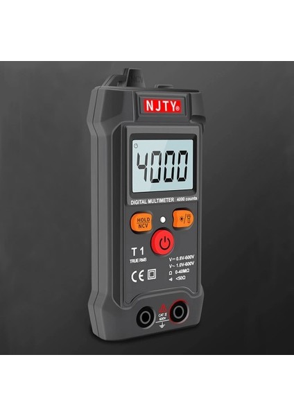 Roba Njty T1 Dijital Multimetre True Rms Ncv 600V Mini Cep El Tipi Voltmetre Ac Dc Voltaj Direnç Buzzer