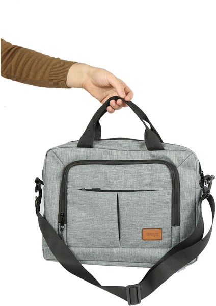 Bags 15.6" Gri Evrak Bilgisayar Notebook Laptop Çantası