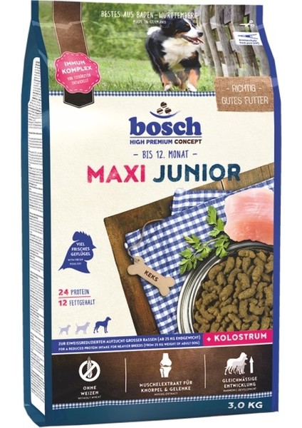 Bosh Junior Maxi Yavru Köpek Maması 3Kg