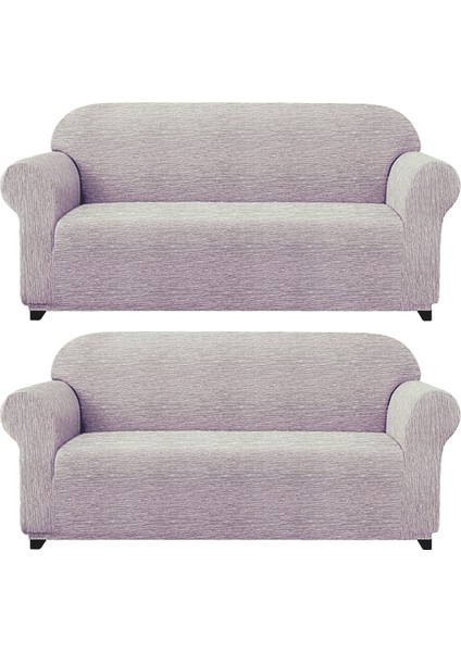 Jakarli Koltuk ,kanepe ,çekyat Örtüsü Çubuk Desen Esnekli Eteksiz3+3takım Için