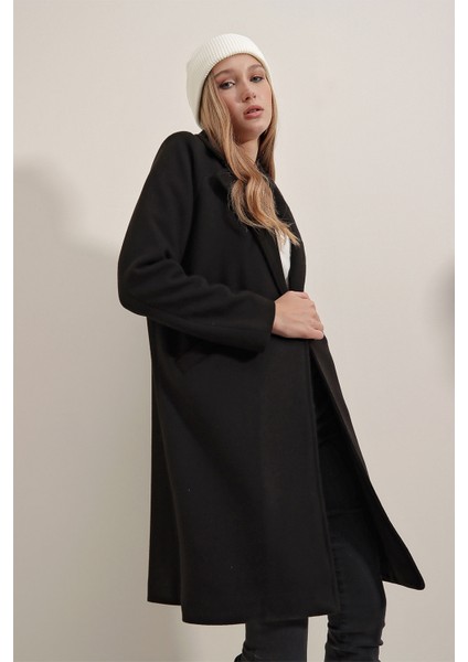 9085 Kaşe Kaban - Siyah fırsatları