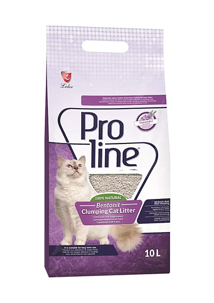 Bentonit Lavanta Kokulu Ince Taneli Süper Topaklanan Kedi Kumu 10LT